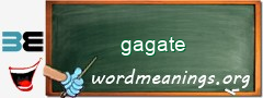 WordMeaning blackboard for gagate